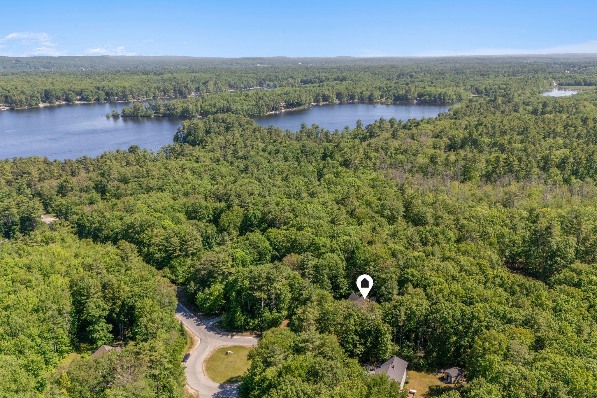 At the end of a quiet cul-de-sac close to Little Sebago Lake