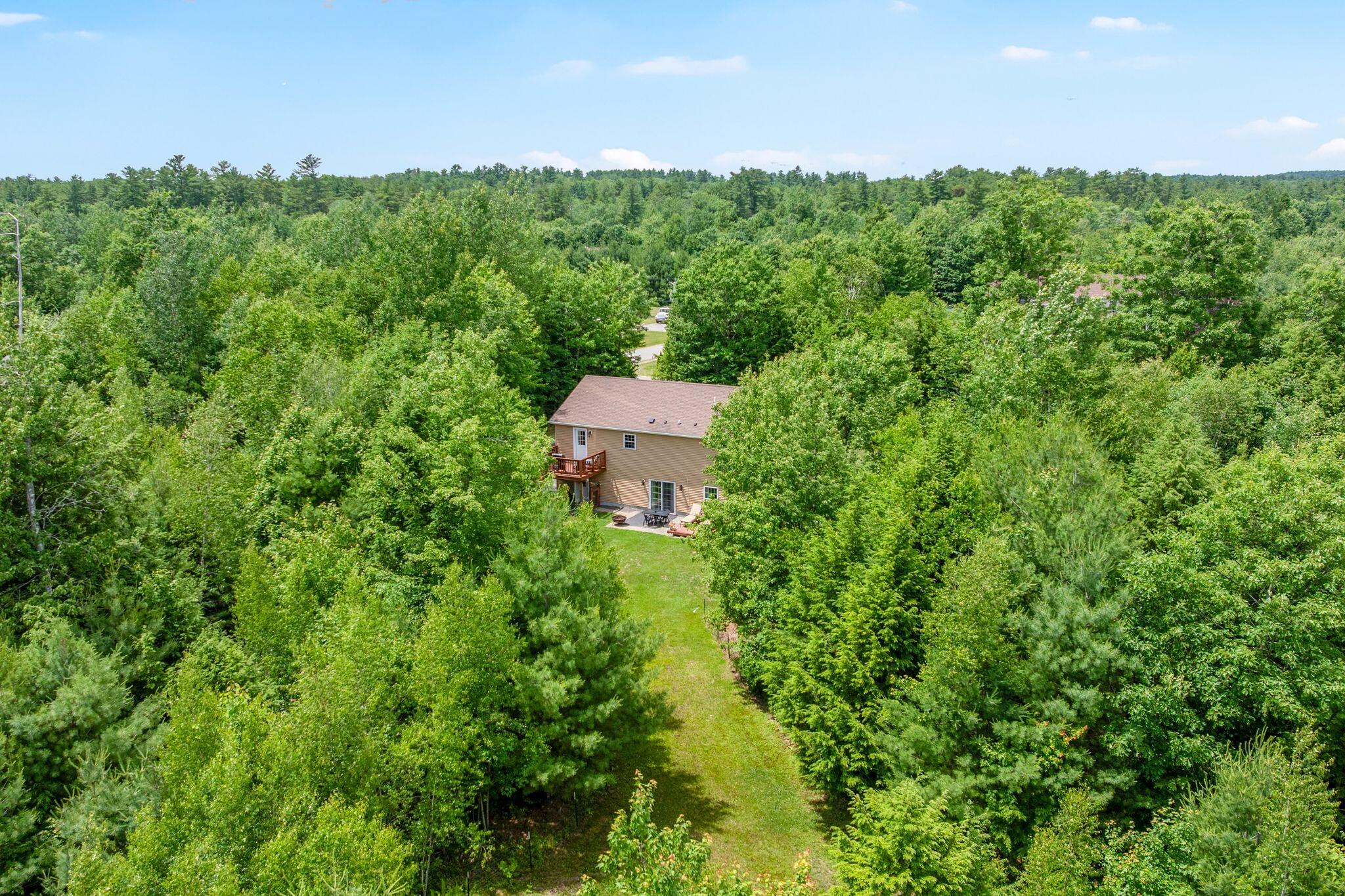 Private and surrounded by lush woods