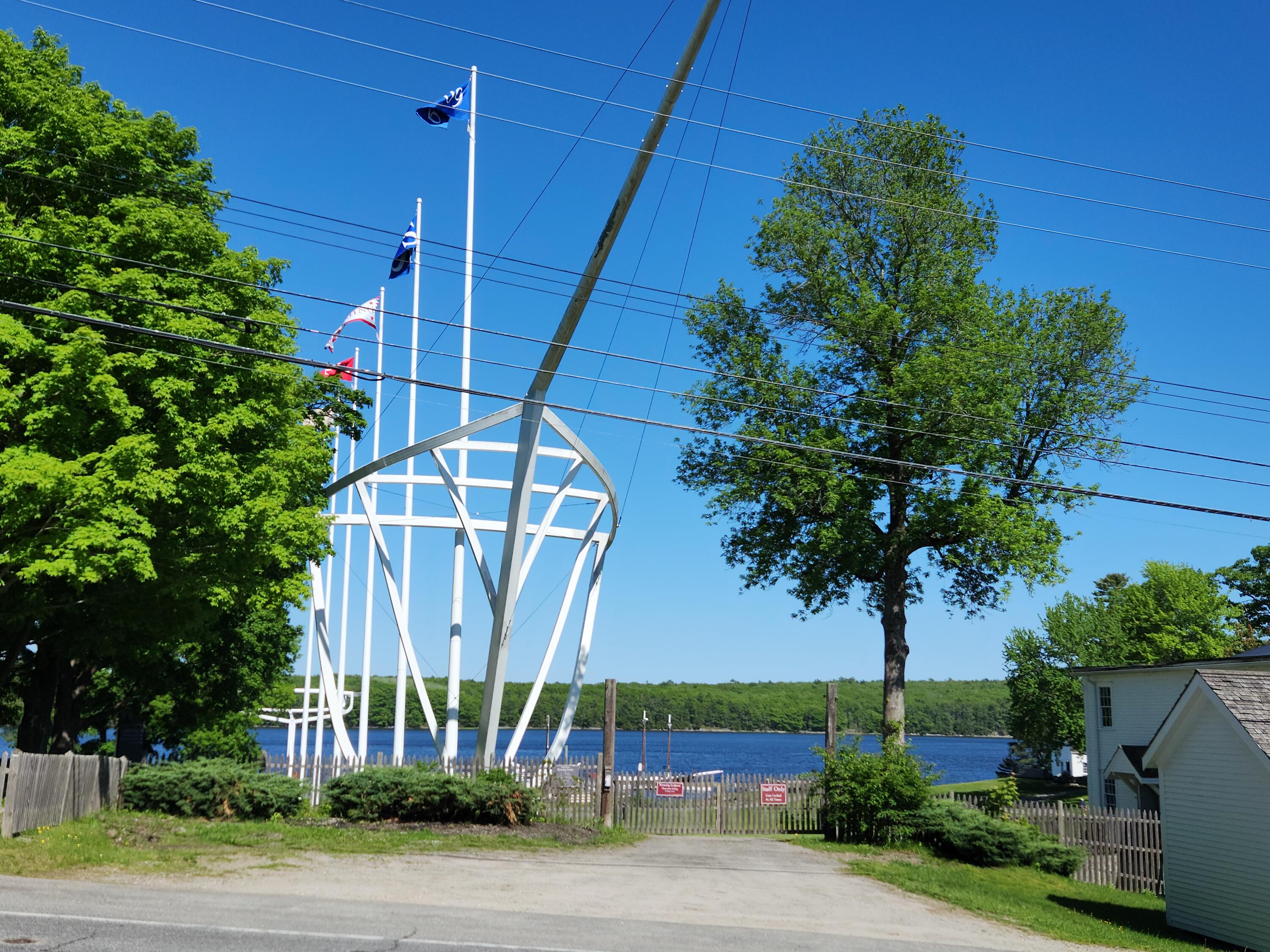 14 Getchell Street, Bath, ME 04530 At the end of the street, is an amazing nautical sculpture!