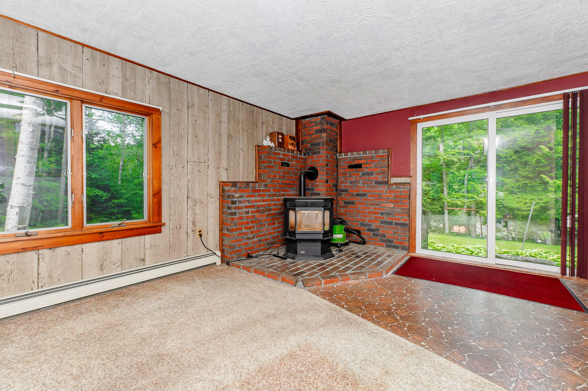 1574 Roxbury Road, Roxbury, ME 04275 Living Room - Pellet Stove