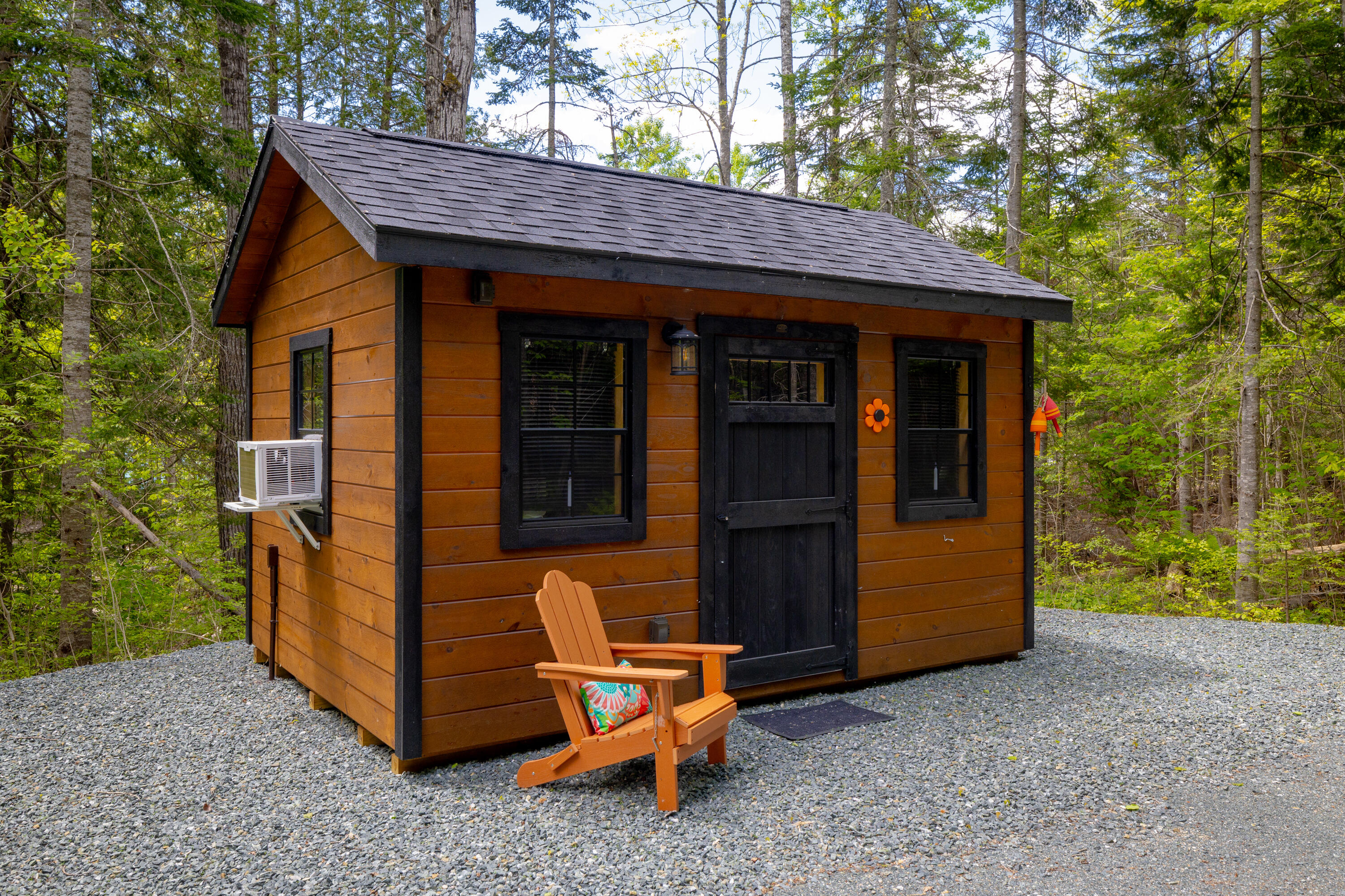 Shed #2 w/electric, heat pump with a/c. Completely insulated and finished interior