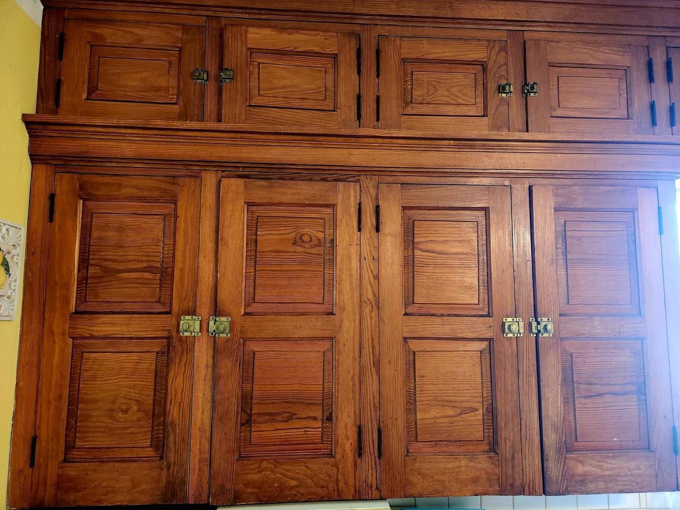Original solid wood cabinets! They don't make them like this anymore!