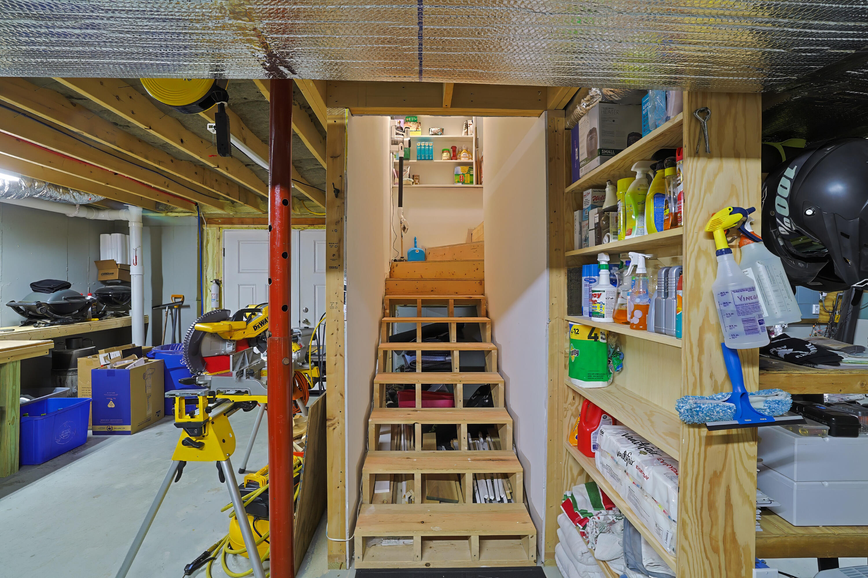 Basement interior stairs