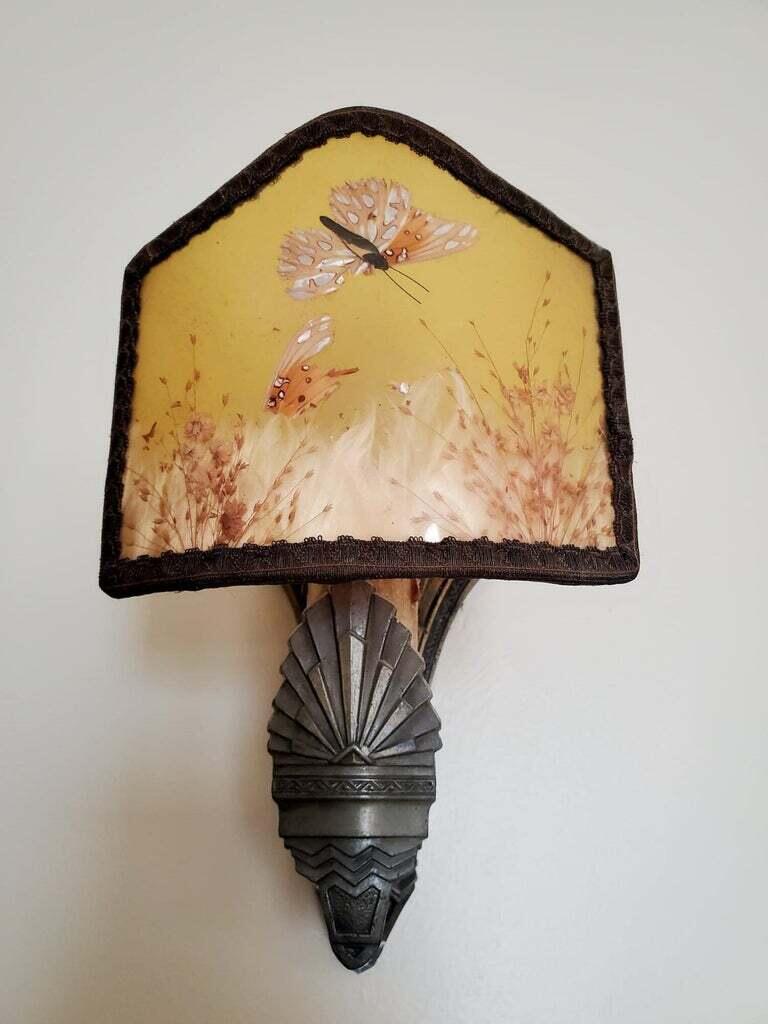 Original lights with real butterfly and flowers