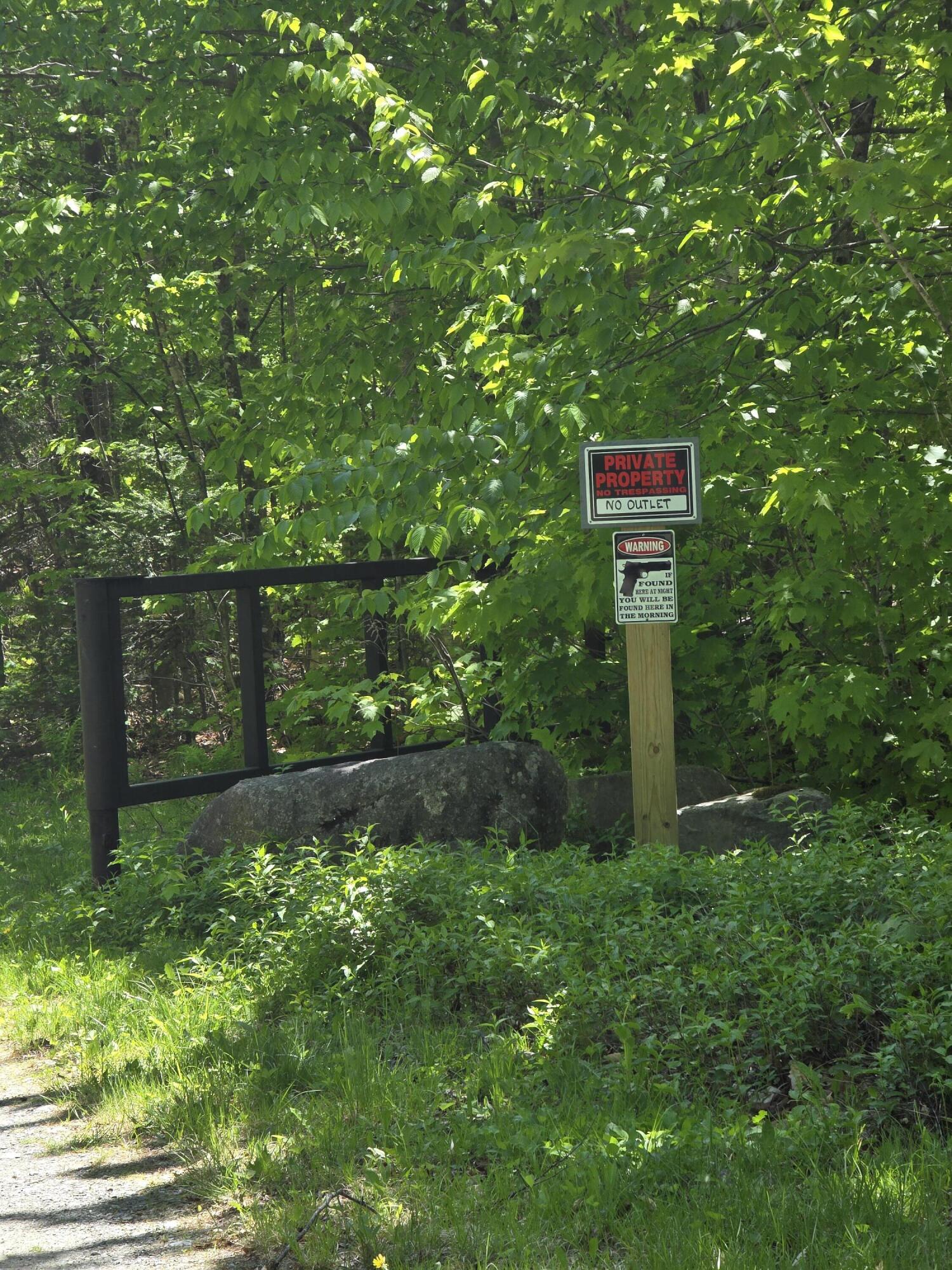 P 8 L 4 Prescott Pond Rd., Moxie Gore, ME 04985 Gate at the beginning of the road