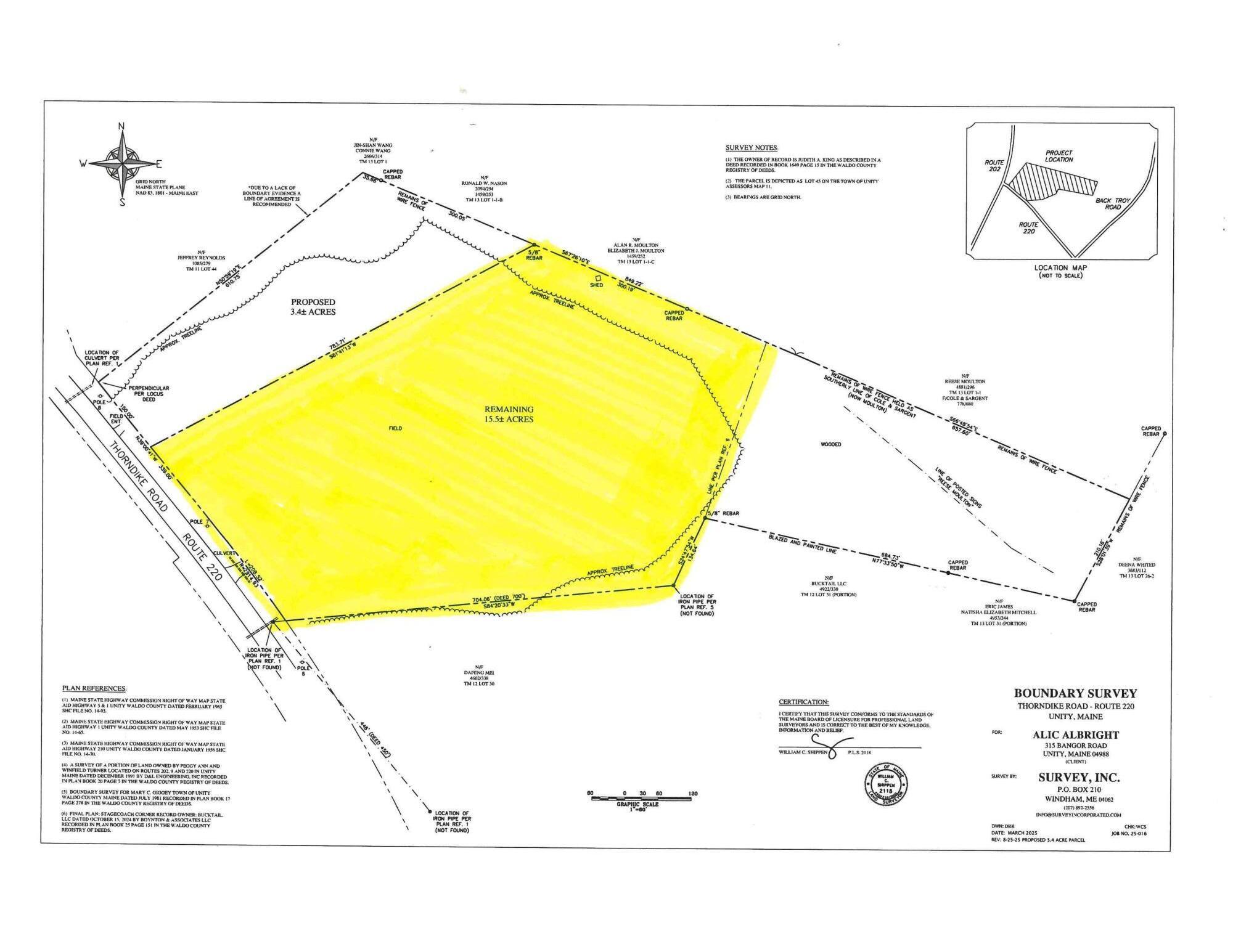 Lot 45 Route 220 Thorndike Road, Unity, ME, 04988