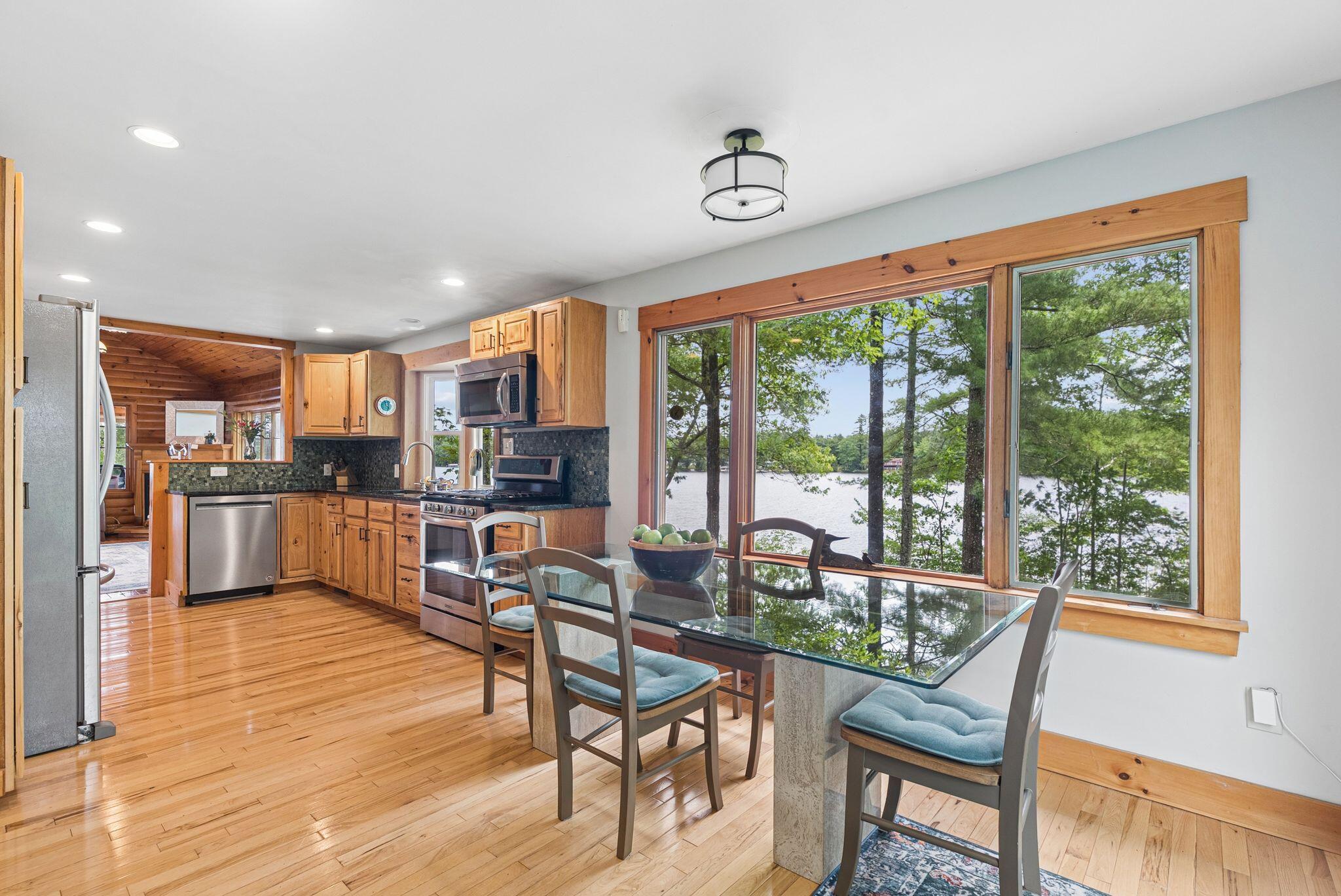 Lake views from Kitchen/DIning Area