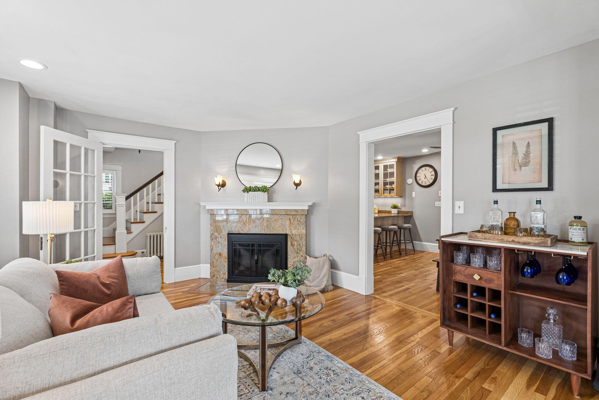 43 Pennsylvania Avenue, South Portland, ME 04106 Gas fireplace creates a warm and inviting gathering space.