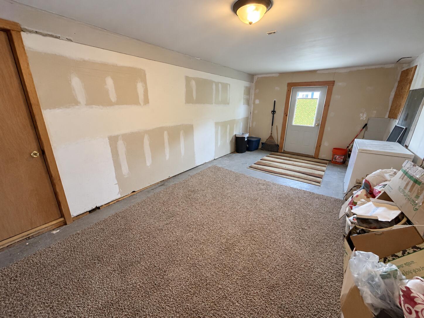 Garage Used as Storage Room and Entry